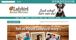 Desktop Screenshot of ladybirdanimalsanctuary.com